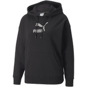 Resim Puma Giyim Sweatshirts Brand Love Metallic Logo Hoodie 