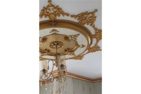 Resim Altın Saray Tavan Köşe Motif 27*18 cm (1 Adet) 