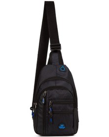 Resim Newish Polo Erkek Kumaş Usb Kulaklık Çıkışlı Bodybag Göğüs Ve Omuz Çantası New172 - Siyah - Mavi 