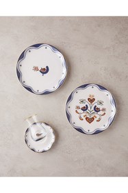 Resim English Home Blue Vista Seramik Pasta Seti 18 Parça 6 Kişilik Lacivert 