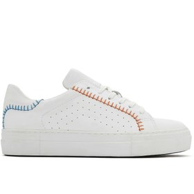 Resim Derimod Kadın Beyaz Bağcıklı Deri Sneaker 25SFD371218 