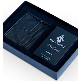 Resim Hediyelik Set Özel Erkek Edp Parfüm Ve Siyah Deri Kartlık - E-051 Amber 