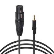 Resim 3.5 mm Stereo Erkek to Xlr Dişi Kamera Mikrofon Kablosu 5 metre 