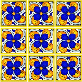 Resim Can Seramik 10*10 cm Cç-99 Meksika Karo ( 5'li 1 Paket ) 