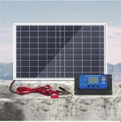 Resim Cloud011 70a Kontrolörlü 10w Güneş Paneli Kiti: Telefon, Tablet, Araç Şarj 