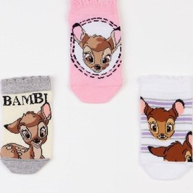 Resim Supermino Disney Bambi Lisanslı 3 Çift Çocuk Patik Çorap 19841 