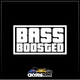 Resim OkyayWorks Bass Boosted Sticker - Beyaz 