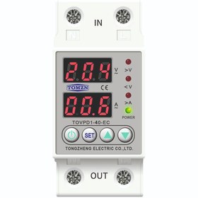 Resim TOMZN Voltaj Ve Akım Koruma Rölesi Yüksek Alçak Gerilim Koruyucu Monofaz 40a Elektrik Bekçisi 