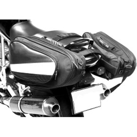 Resim MOTOANL Motosiklet Soft Yan Heybe Takım Körüklü Mod Sırt Çanta Olma Özellik Yağmurluklu Motor Tur Çantası 