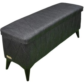 Resim Sandıklı Puf Vavonni 120cm Nervür Kapitone Amortisör Kapaklı A Kalite Gri 