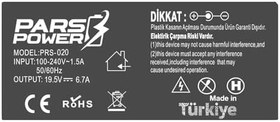 Resim Notebook Adaptör PRS-020-130W - Inspiron 5010-38F23N Muadili ile uyumlu 