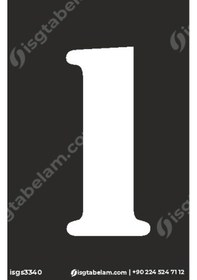 Resim 1 Rakamı Boyama Şablonu (Set2) 