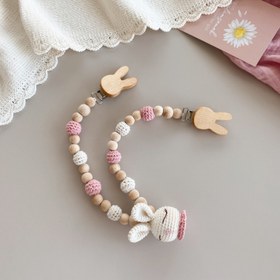 Resim Amigurumi İsimli Tavşan Uyku Seti - Puset Zinciri 