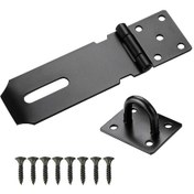 Resim Paslanmaz Çelik Asma Kilit Bağlantı Parçaları Ve Kelepçeleri, Ağır Hizmet Tipi Kulübe Kilit Bağlantı Parçaları, Ön Kapılar, Pencereler, Dolaplar, Hayvan Kafesleri İçin 10 Cm Kilit Bağlantı Parçaları 