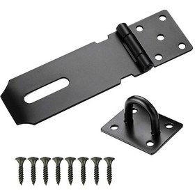 Resim Paslanmaz Çelik Asma Kilit Bağlantı Parçaları Ve Kelepçeleri, Ağır Hizmet Tipi Kulübe Kilit Bağlantı Parçaları, Ön Kapılar, Pencereler, Dolaplar, Hayvan Kafesleri İçin 10 Cm Kilit Bağlantı Parçaları 