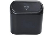 Resim Oto Çöp Kutusu Siyah Portatif Araç İçi Taşınabilir Kapaklı 