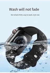 Resim Watch 6 7 8 9 10 Se Ultra Uyumlu 44-45-46-49mm Leopar Desenli Yumuşak Silikon Kordon Siyah-Mavi 