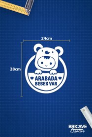 Resim Bricave Arabada Bebek Var Araba Cam Sticker 24x28cm 