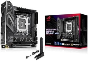 Resim ASUS ROG Strix B860-I Gaming WiFi Intel Mini-ITX anakart, 10+1+2 + 1 aşamalı güç kaynağı, DDR5 PCIe 5.0 yuvası, AI-Advanced PC'ler için uygun, 2 M.2 yuvası, WiFi 7, AI Advisor, AI Networking II, siyah 