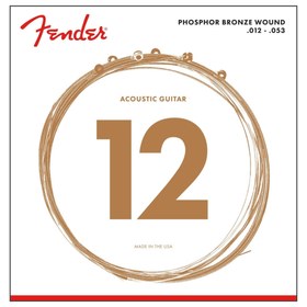 Resim Fender 60L Phosphor Bronze Light Akustik Gitar Teli (12-53) 