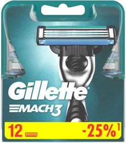 Resim Gillette Mach3 Yedek Tıraş Bıçağı 12'li 