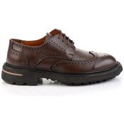 Resim Kahve Hakiki Deri Erkek Oxford Ayakkabı E01597000340 Kahve 