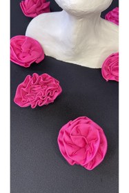 Resim Ozpas Dekoratif Yapay Çiçek Pembe Kumaş 6.5cm En 5 Ad. 