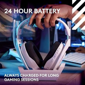 Resim Logitech G ASTRO A50 Kablosuz Baz İstasyonlu Oyuncu Kulaklığı, Dolby Ses, Xbox, PlayStation, PC/Mac ile Uyumlu, Beyaz 