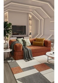 Resim Ard & Garden Liona 100x200 Yatak Olabilen Kanepe Modüler Çok Fonksiyonlu Aktivite Koltuk Kiremit Kiremit 