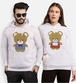 Resim Tshirthane Ayıcık Sevgili Kombinleri Kapüşonlu Kombini 