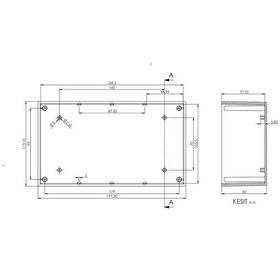 Resim Elektronik Proje Kutusu (Ölçüleri: 113X197,4X63Mm) - Siyah 