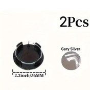 Resim Hightower Gary Gümüş 58mm Tesla Model X Y S 3 Jant Kapakları Siyah Karbon Fiber Abs 