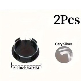 Resim Hightower Gary Gümüş 58mm Tesla Model X Y S 3 Jant Kapakları Siyah Karbon Fiber Abs 