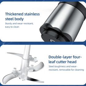 Resim Creatorally Elektrikli Kıyma Makinesi 3l Büyük Ev Kapasitesi Paslanmaz Çelik 2 Vites 300w Yüksek Güçlü Mutfak Ocağı Blender (Yurt Dışından) 