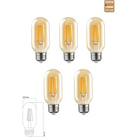 Resim Heka Rustik LED Ampul 6W 2500K E27 Gün Işığı Erd-45 