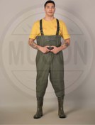 Resim Muson Su Geçirmez Çizme – Tulum Model, Gizli Cep, Diz Koruma & Su Girişini Önleyen Bel Kemeri 