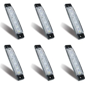 Resim Timeless Tre 6pcs LED Deniz Tekne Işıkları Deniz Nezaket Işık Şeridi Güverte Transom Kokpit Navigasyon Aydınlatma Su Geçirmez 12V, Beyaz (Yurt Dışından) 
