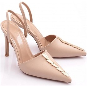 Resim Dgn 5034 Kadin Arkadan Geçirmeli Abiye Ayakkabi 5034-1974-R1806 Ten Rengi 