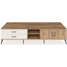 Resim Kronos Tv Ünitesi 2 Raflı 2 Çekmeceli 2 Kapaklı 220x59x51 Çam-çam/aytaşı Atlas Çam/aytası - Atlas Çam 