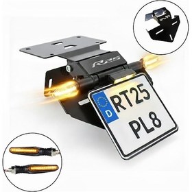 Resim Yamaha R25 Uyumlu Katlanır Plakalık Takımı 2019-2024 Kayar Led Sinyalli 