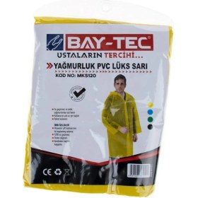Resim Bay-Tec Pvc Lüks Yağmurluk Sarı Cepli Sırttan Havalandırmalı 260GR-MK5120 