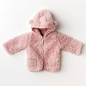 Resim Andywawa Kız Bebek Coat Plush Puppy Gazelle Mont Pembe Ac25058 Pembe 