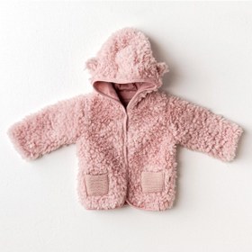 Resim Andywawa Kız Bebek Coat Plush Puppy Gazelle Mont Pembe Ac25058 Pembe 