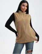 Resim Mancester37 Fermuarlı Polar Büyük Beden Sıcak Yelek 304499443 Kakao 