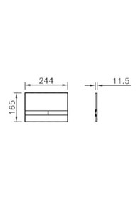 Resim VitrA Select 740-1101 Kumanda Paneli, Siyah-krom Buton Siyah-krom 