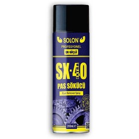 Resim solon 30 Adet (1 Koli) Extra Güçlü Profesyonel SX-40 Pas Sökücü Sprey 200 Ml. 