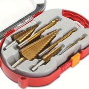 Resim 6 adet Titanyum Adım Matkap Ucu Seti, Ahşap ve Metal için Çelik Freze Kesicileri, 4-12mm ile 4-32mm Boyutları, Yuvarlak Shank, Hassas Matkap Araçları ile Kutu 