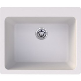 Resim Gradde Beyaz Tek Goz 51 x 61 T Ustu Sıfr Altı Granıt Eviye Gr61 