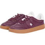 Resim Tommy Hilfiger Kadın Kontrast Topuklu Monogram Logolu Sneaker - Bordo 