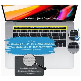 Resim MacBook Pro TouchBar Klavye Koruyucu 13-15inc US İngilizce Ombre 